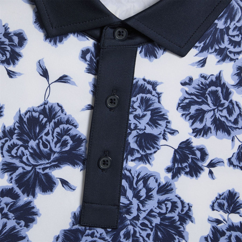 Floral Print Tech Jersey Polo Willow