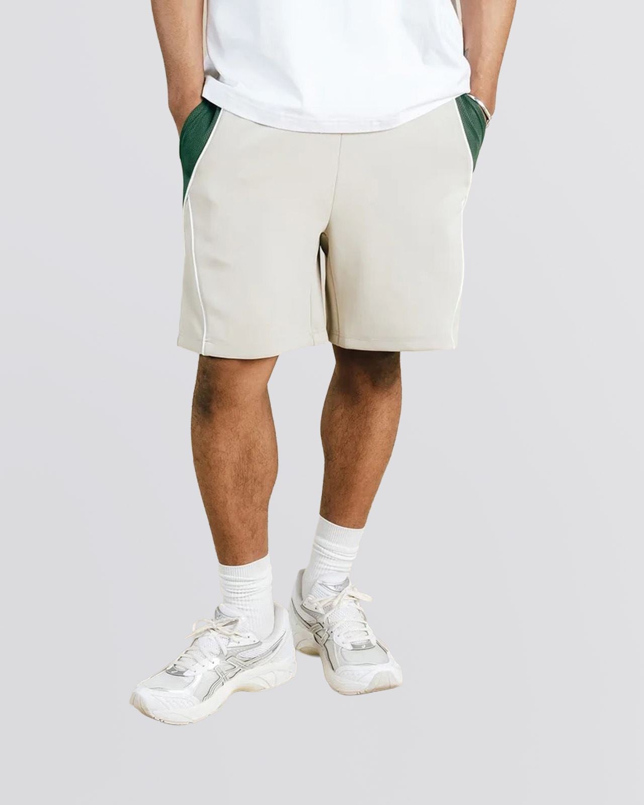 Exhibition Track Shorts Sand