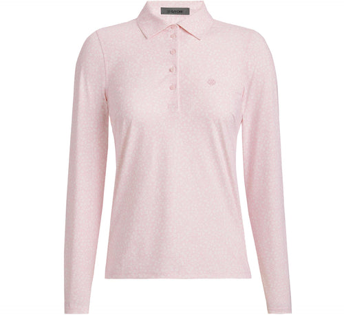 Cherry Blossom Long Sleeve Silky Nylon Polo Blush - AW24