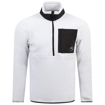 Fleece Quarter Zip Mid Ash Gray/Puma Black