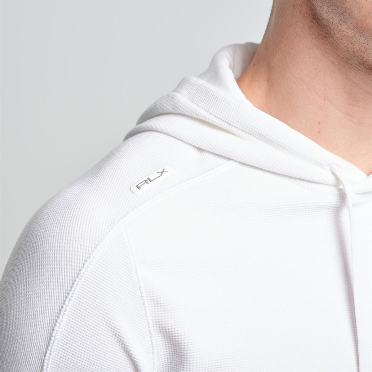RLX Performance Tech Waffle Knit Hoodie Ceramic White