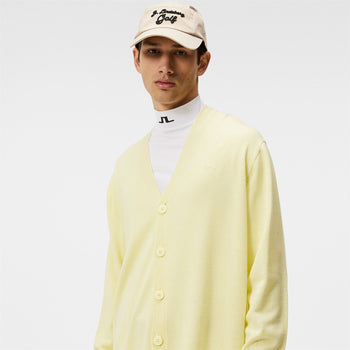 Lucas Merino Tech Wool Knitted Cardigan Wax Yellow