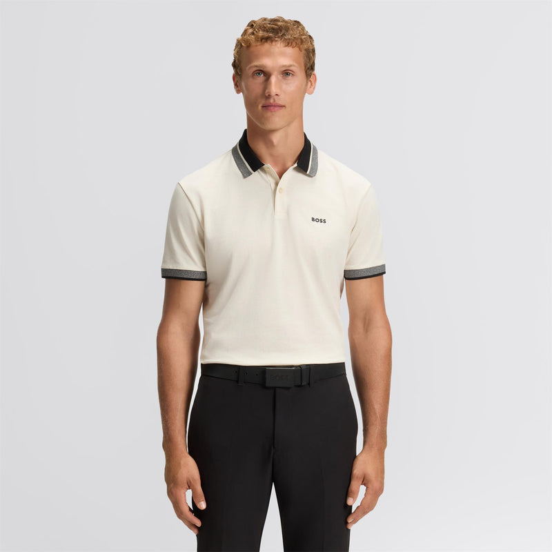 Hole19 Logo Polo Open White