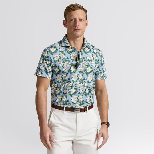 RLX Tailored Fit Georgia Rose Polo Shirt Office Blue