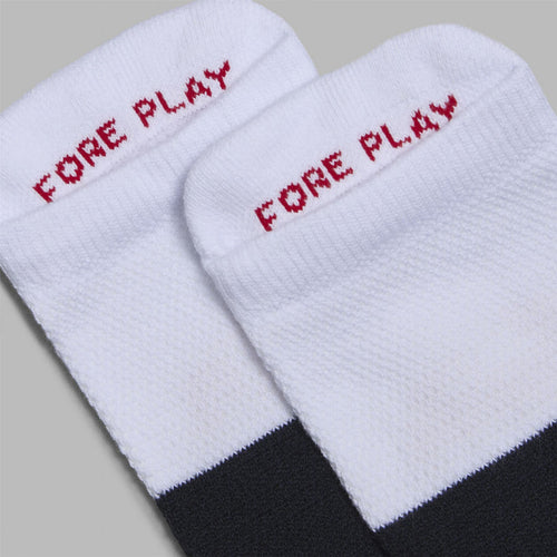 Two Tone No Show Sock Onyx/Snow