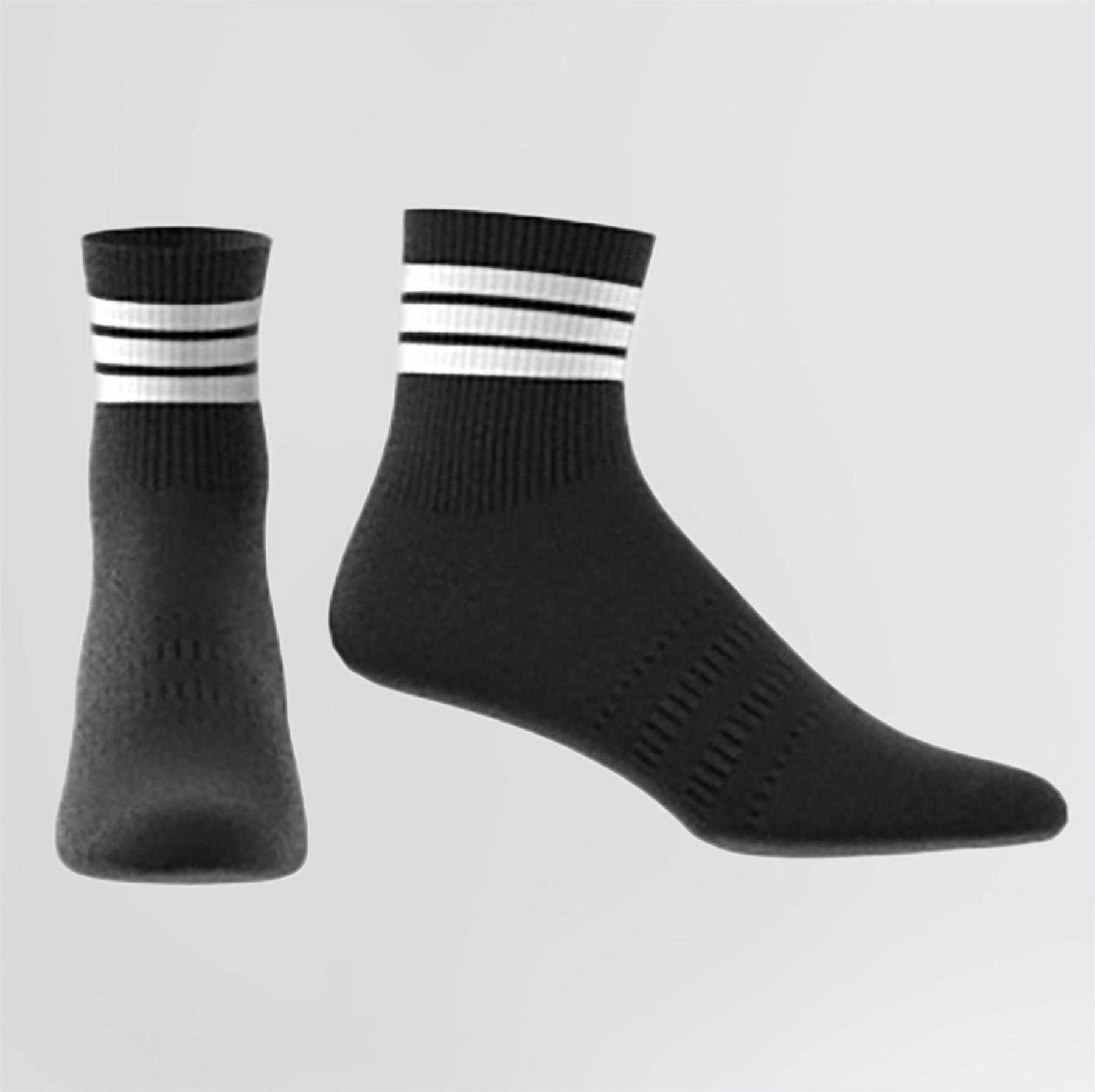 Half Crew 3-Stripes Socks Black