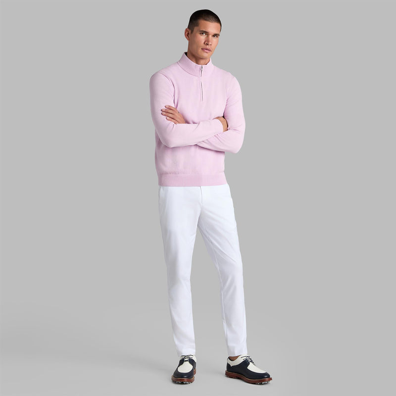 Cooling Cotton Quarter Zip Sweater Dark Blush