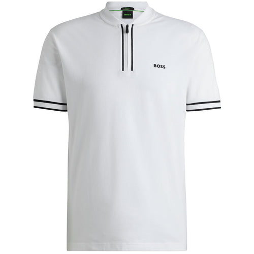 Pariq Cotton Quarter Zip Polo White - W24