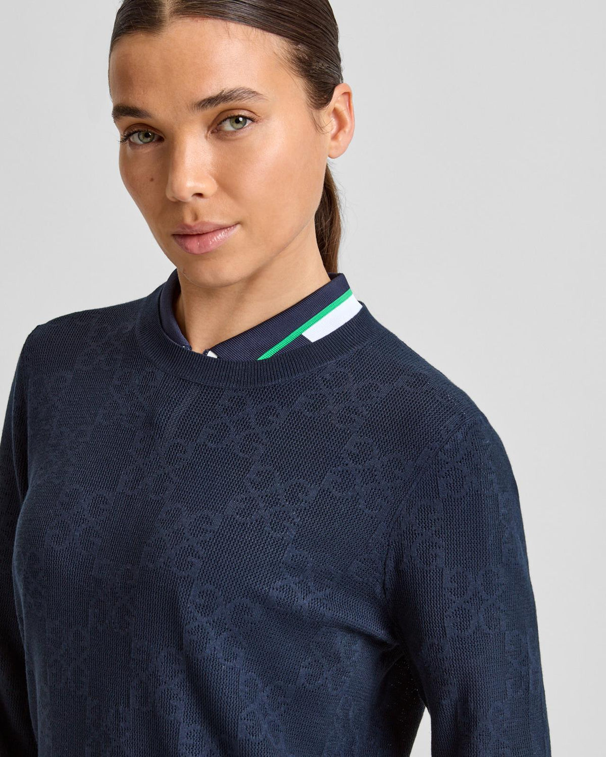 Pointelle G Crewneck Sweater Twilight