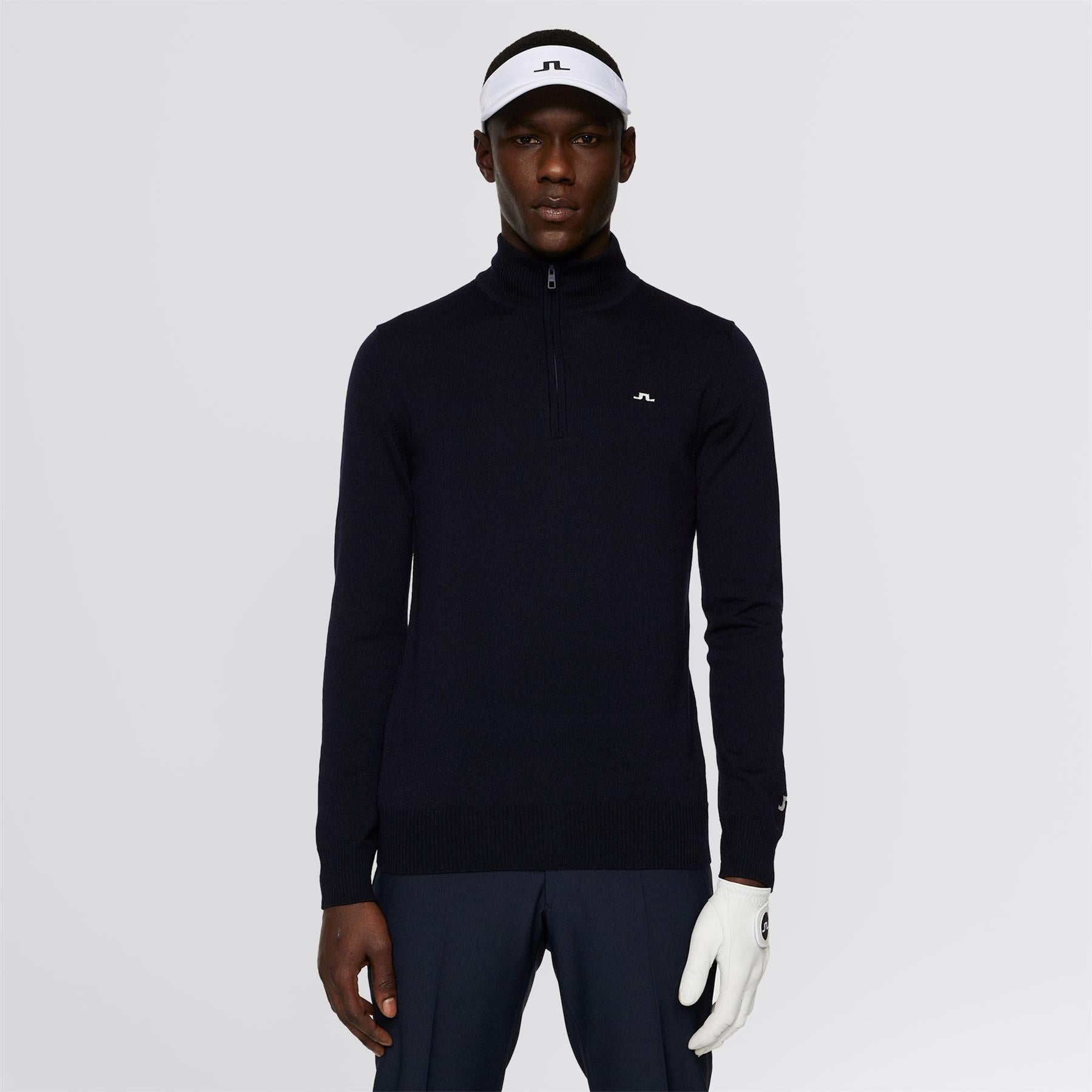 Kian Zipped Golf Sweater JL Navy