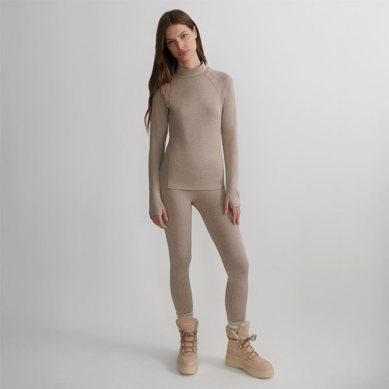 Always Warm Base Layer Top Taupe Marl