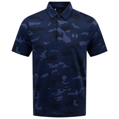 Playoff 3.0 Printed Polo Midnight Navy/Downpour Grey