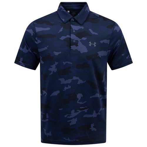 Playoff 3.0 Printed Polo Midnight Navy/Downpour Grey