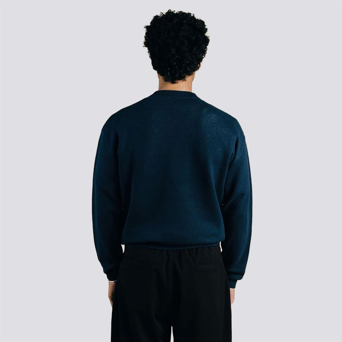 Cade Knit Crew Sweater Navy