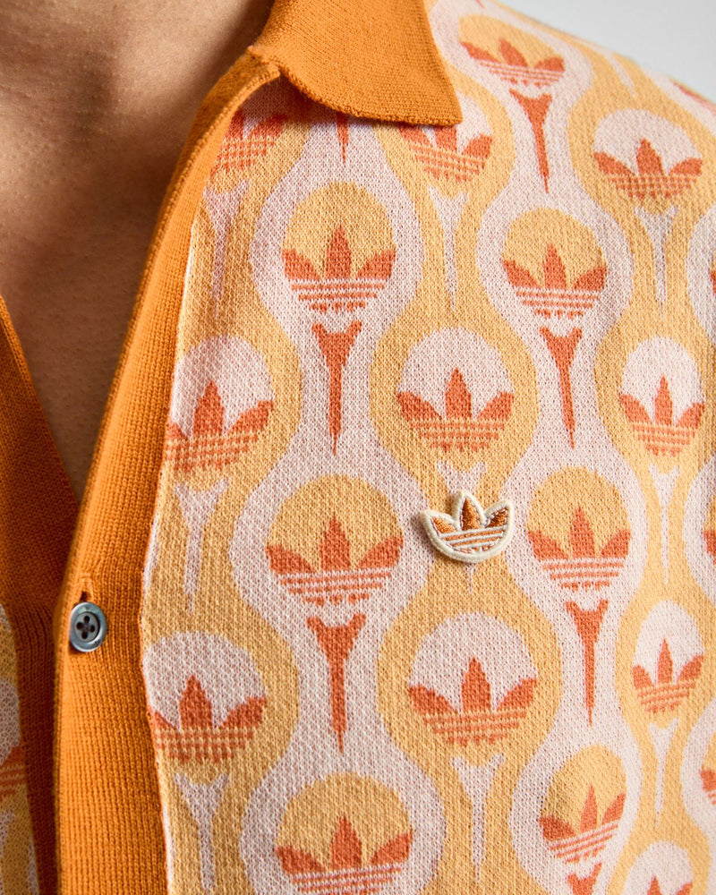 Originals Knit Polo White/Ice Tangerine/Dusky Orange