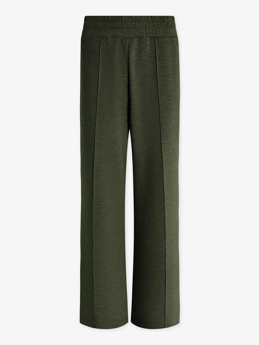 The Wide Leg 28 Inch Trousers Olive Marl