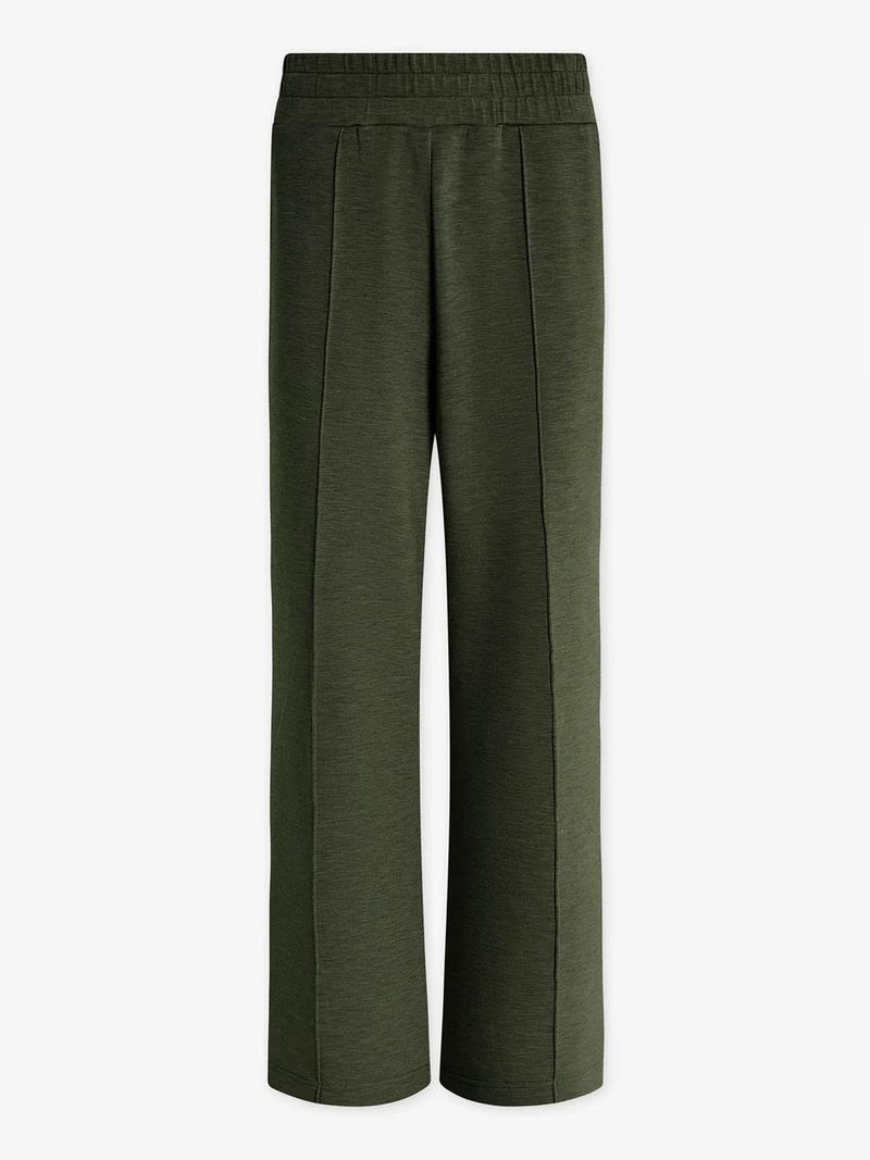 The Wide Leg 28 Inch Trousers Olive Marl