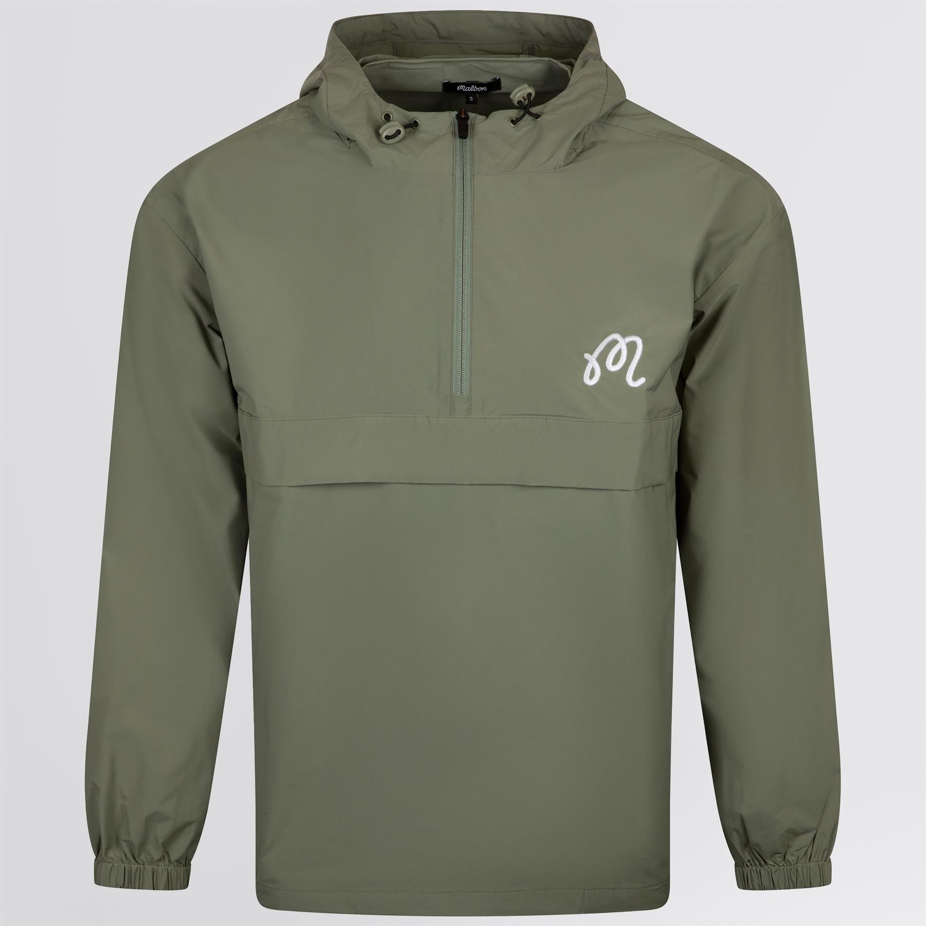 Malbon Golf Evergreen Nylon Anorak Sage | TRENDYGOLF UK