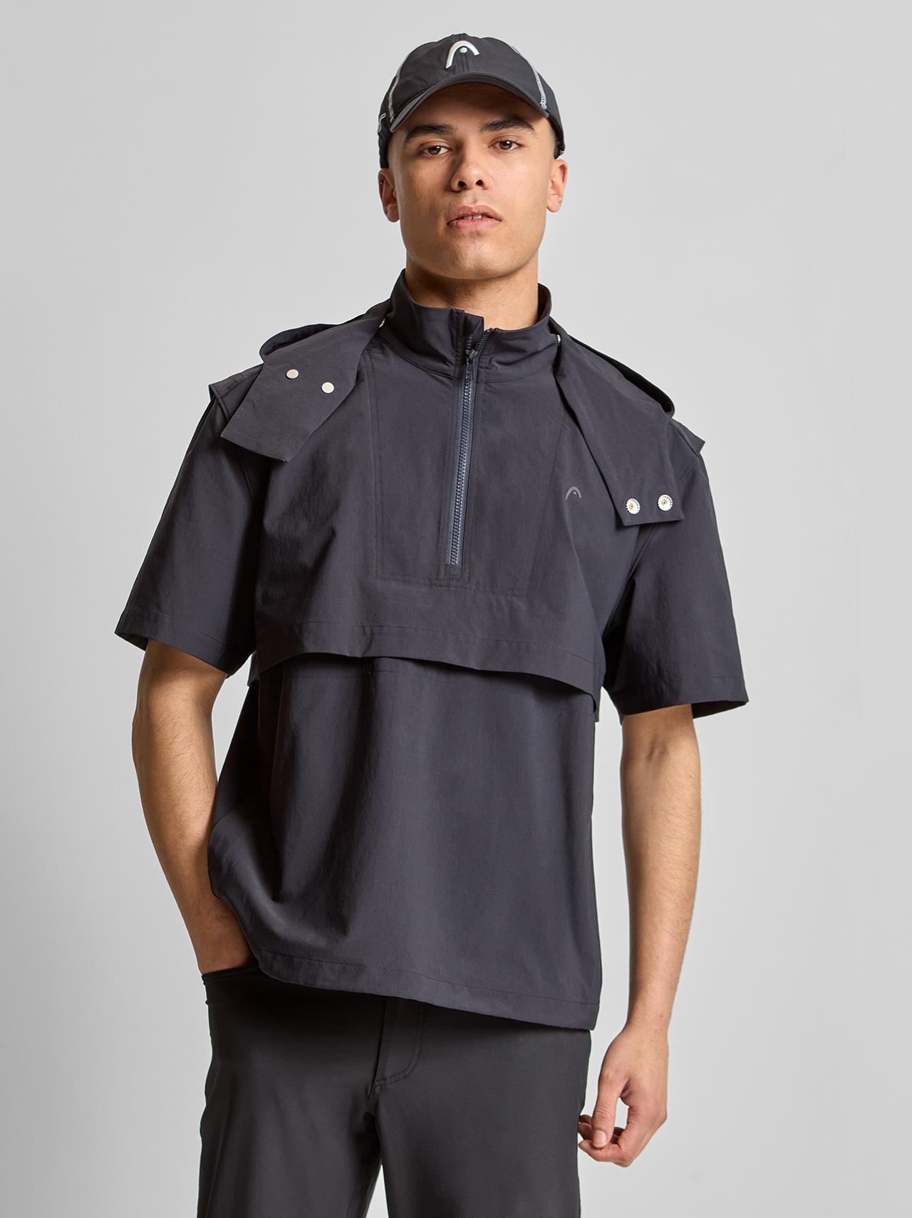 Short Sleeve Anorak Black