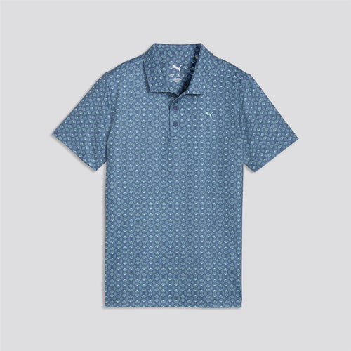 Boys Mattr Scallop Polo Shirt Dark Indigo/Mint Jelly
