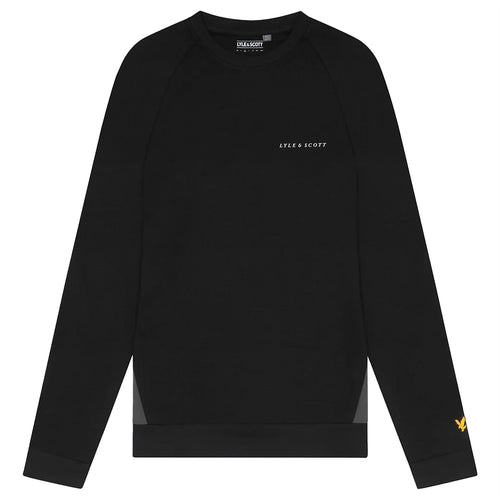 Colour Block Crew Neck Jet Black/Graphite - AW24