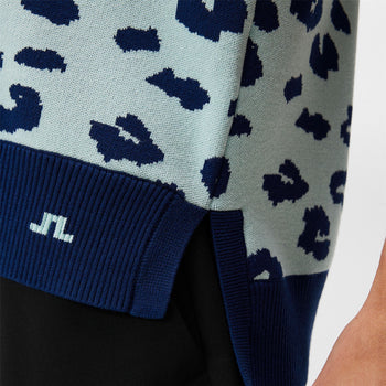 Elian Jacquard Knitted Vest Geo JL Navy