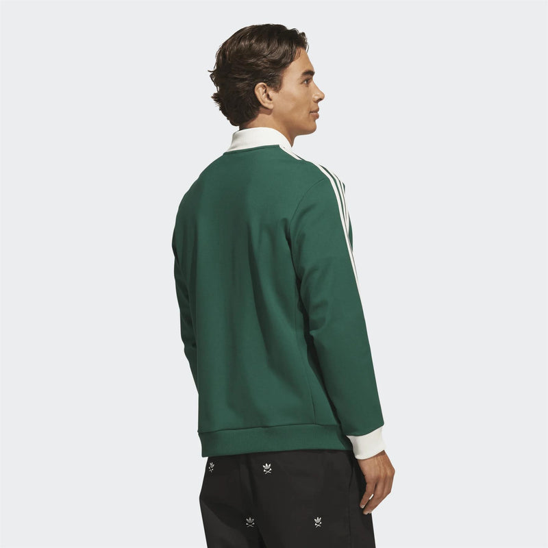 Originals 3-Stripe Quarter Zip Collegiate Green