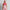 Tie Collar Top Red Botanical