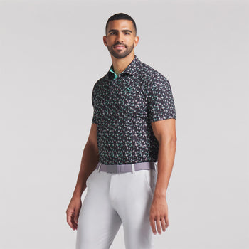 MATTR Paradise Polo Black/Aquatic