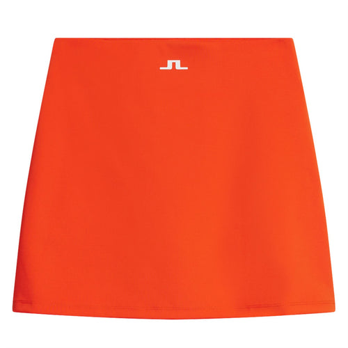 Womens Raphaela Soft Sculpt Jersey Mid Skirt Tangerine Orange - SS24