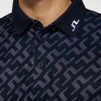 Tour Tech Regular Fit Print Polo Bias Bridge Navy