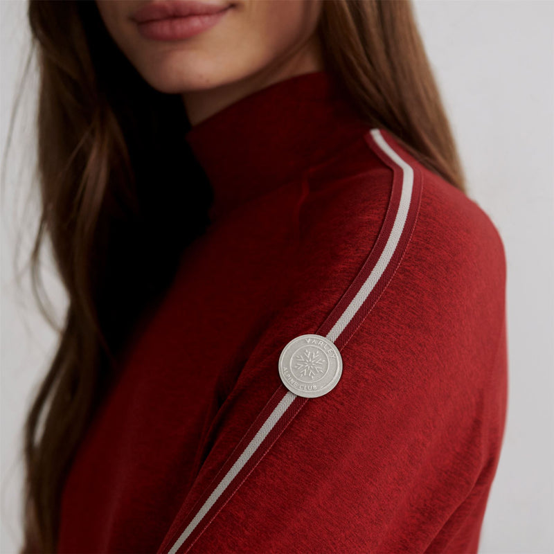Always Warm Mock Neck Base Layer Red Dahlia Marl