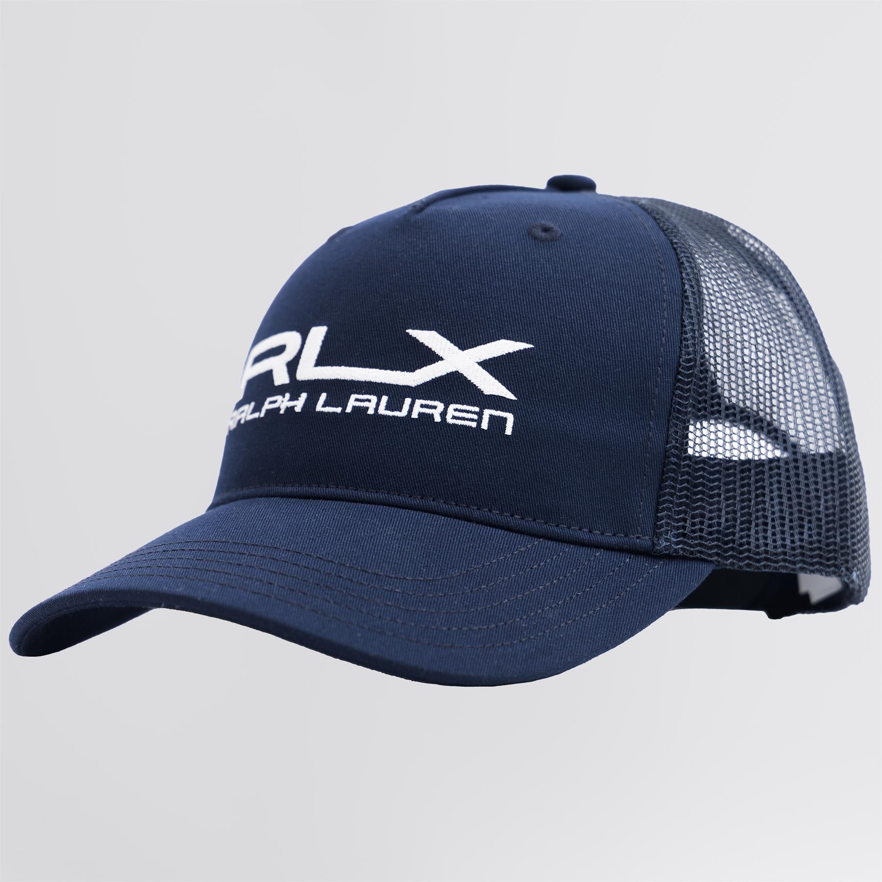 Ralph Lauren RLX Logo Twill Trucker Hat Refined Navy | TRENDYGOLF UK