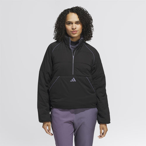 Beyond The Course Twistweave Loose Quarter Zip Jacket Black