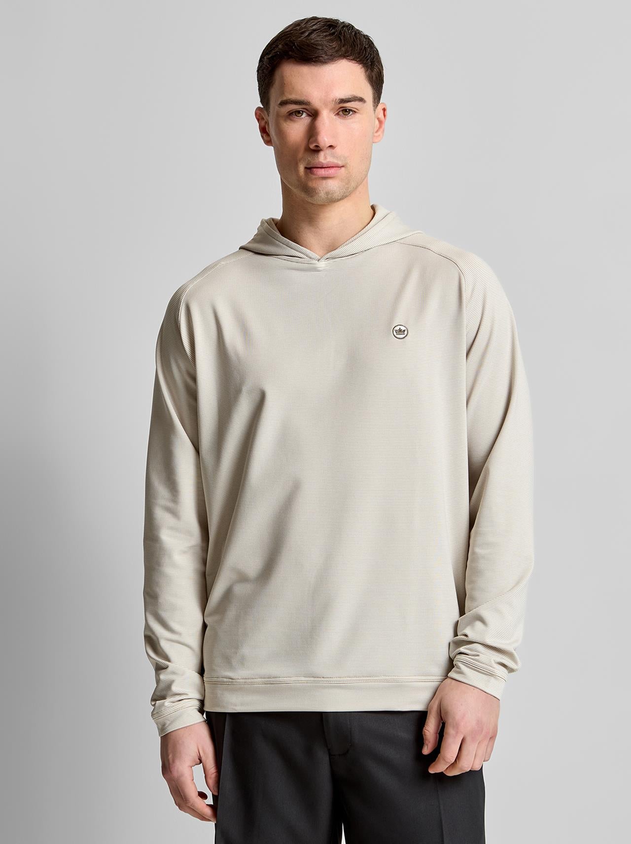 Pine Sugar Stripe Performance Hoodie Biscuit