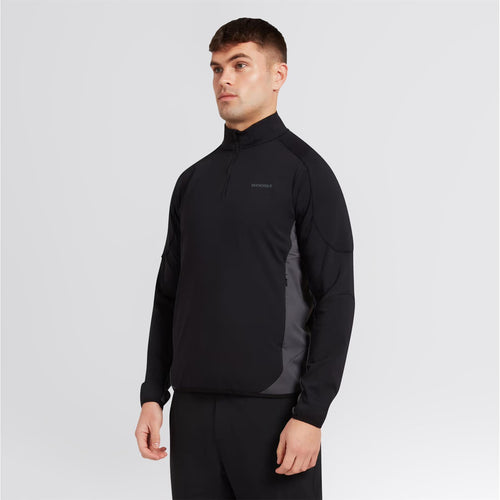 Quarter Zip Tech Mid Layer Black