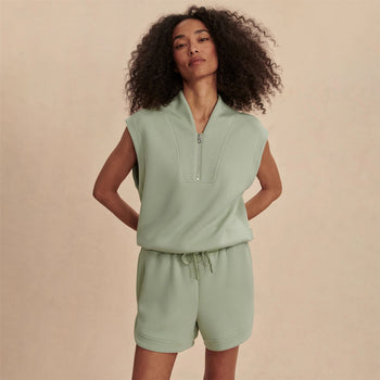 Loretta Half-Zip SL Sweat Snow Sage