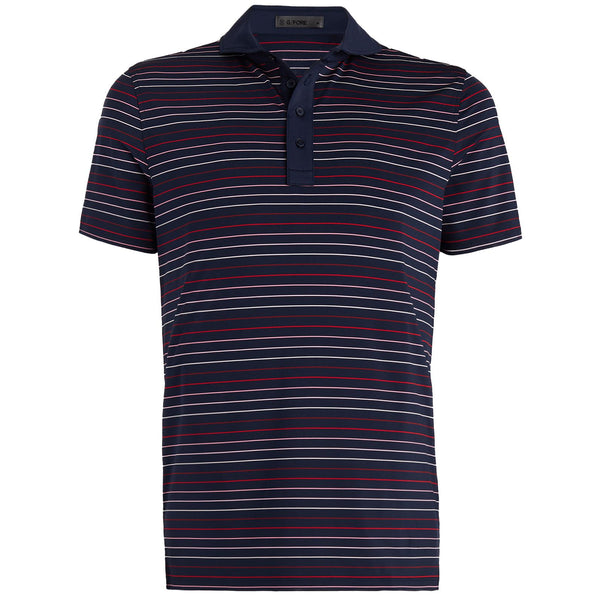 G/FORE Multi Stripe Tech Jersey Polo Twilight Navy | TRENDYGOLF.COM