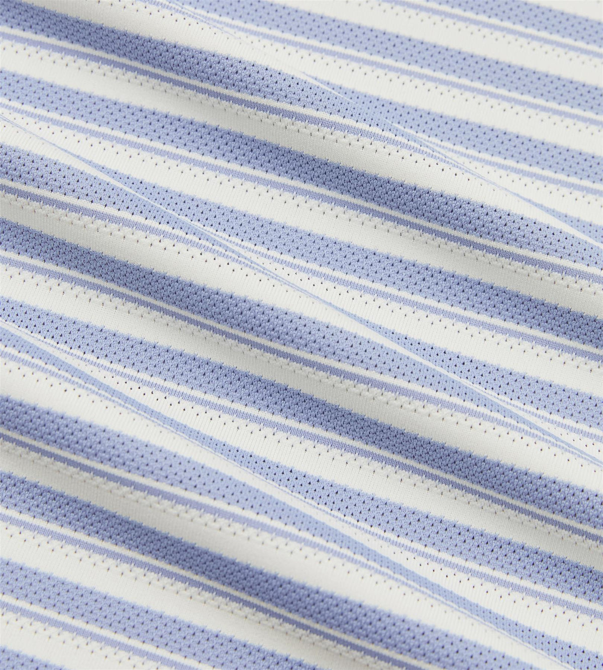 Engineer Stripe Polo Dusty Blue/White