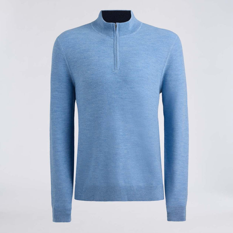 The Club Merino Wool Quarter Zip Sweater Willow