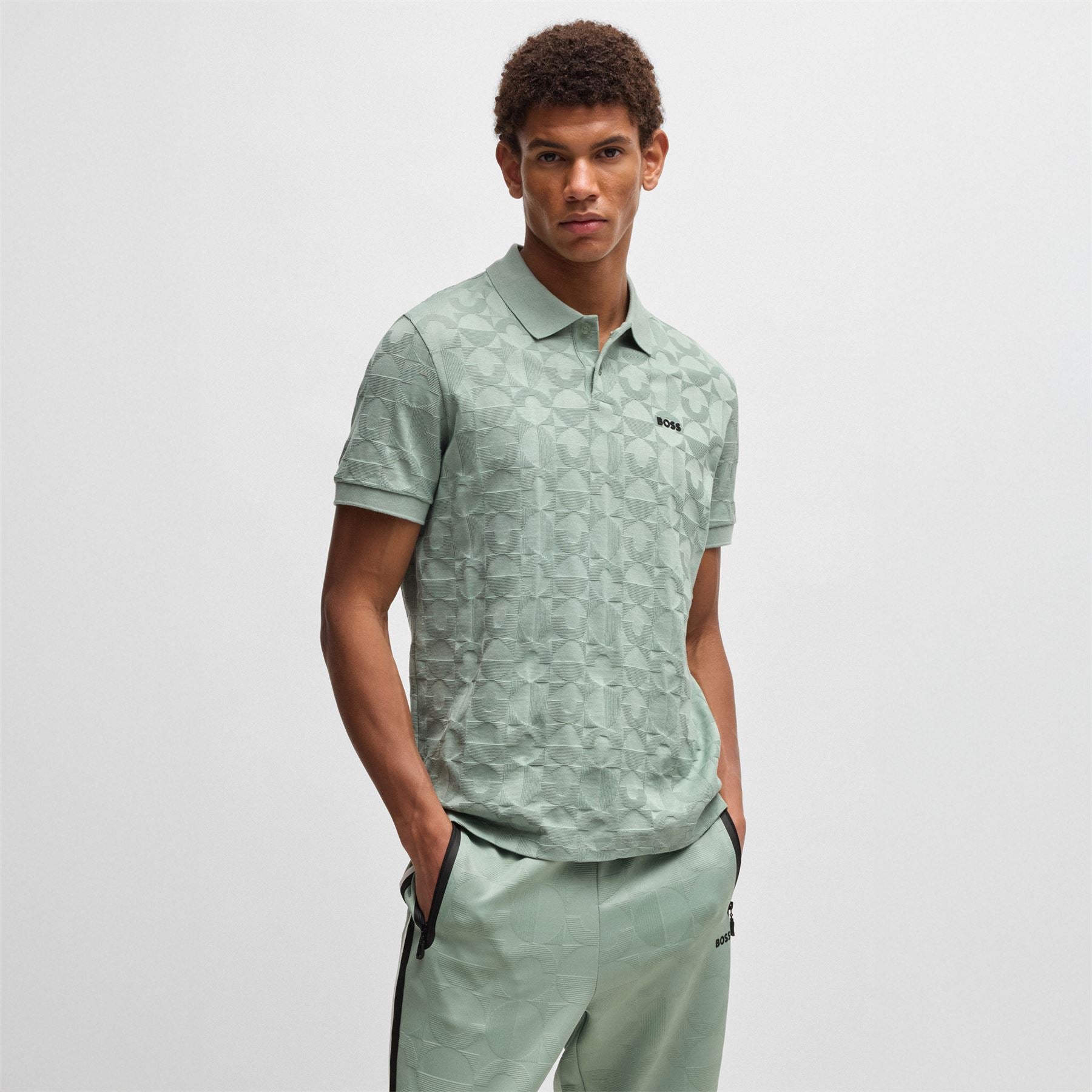 Pirax Striped Polo Open Green