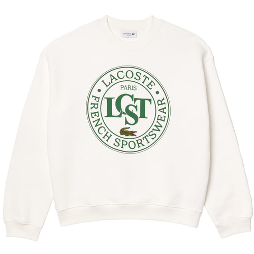 Paris Logo Cotton Crew Neck Jumper White - AW24