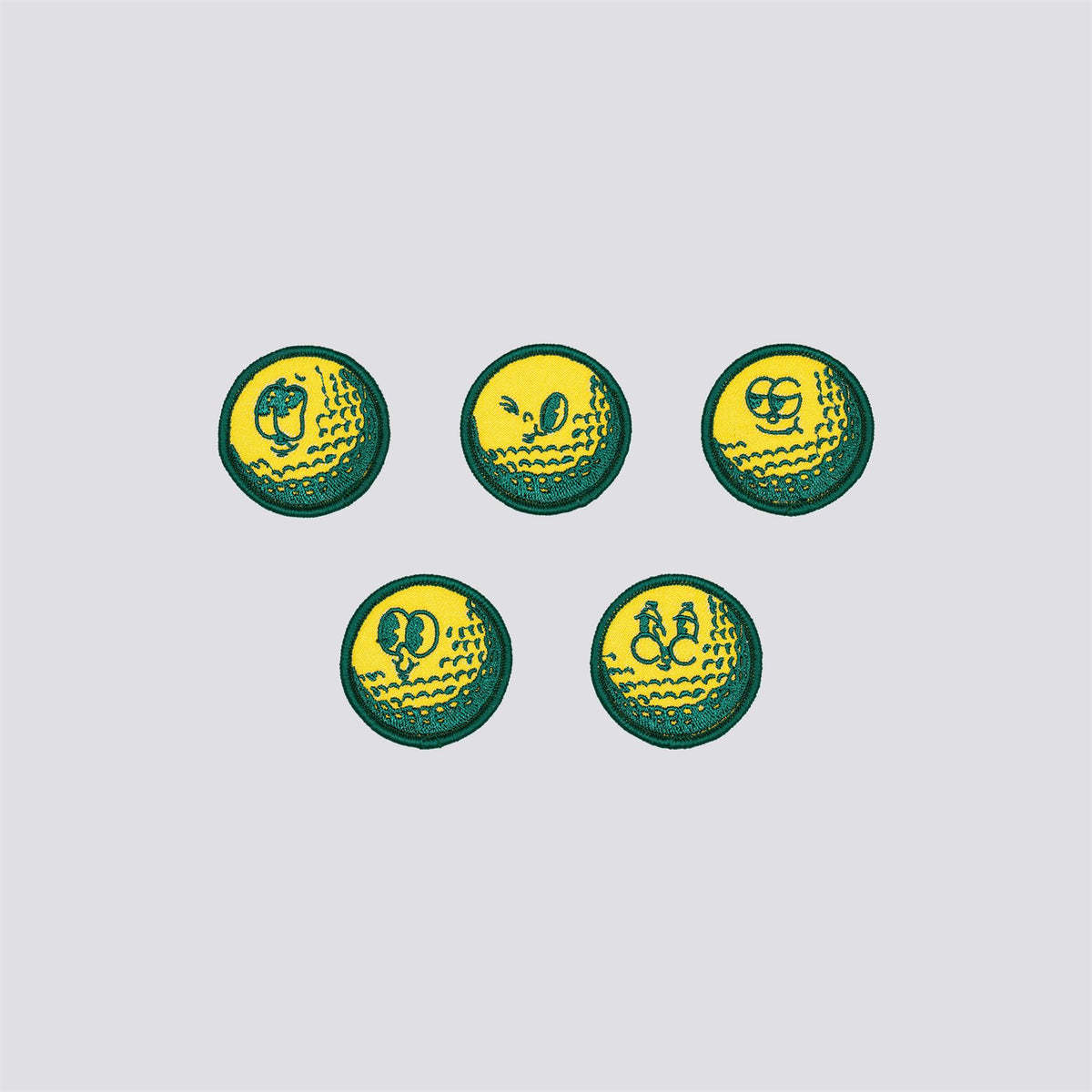 Golf Mascot Patch Set Tournament Green