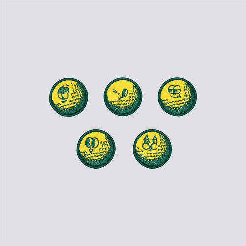 Golf Mascot Patch Set Tournament Green