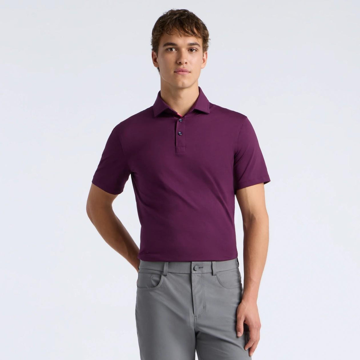 All Play Stretch Knit Polo Dark Plum