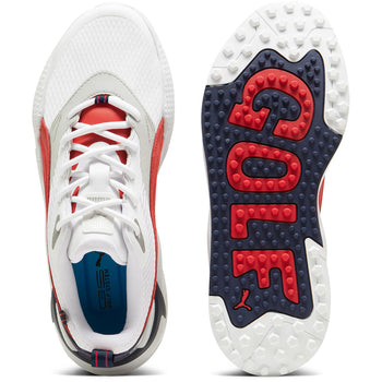 Puma GS-X Efekt Golf Shoes Puma White/Strong Red | TRENDYGOLF UK