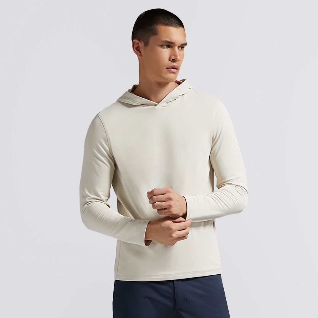 Lightweight French Terry Hoodie Stone