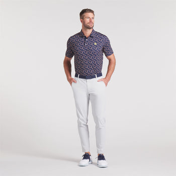 MATTR Paradise Polo Deep Navy/Sunny Yellow