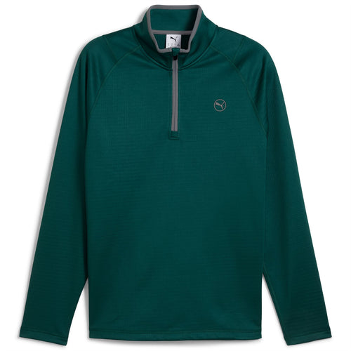 Waffle Fleece Quarter Zip Dark Myrtle - SS25