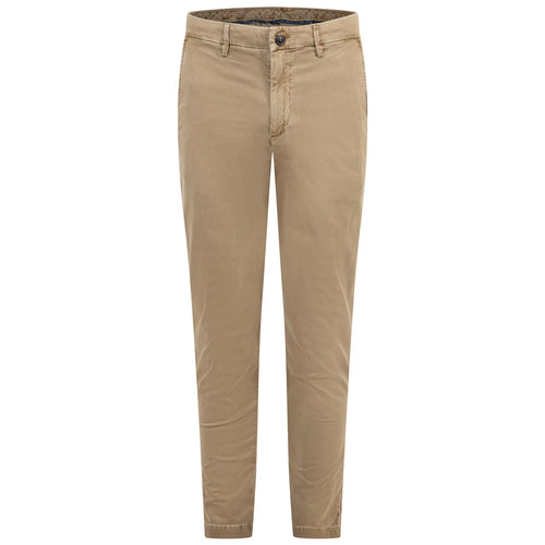 Slim Fit Garment Washed Chino Trousers Travertine Beige - SS24